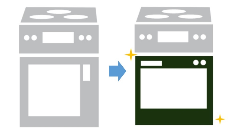 ガスオーブンのみ交換