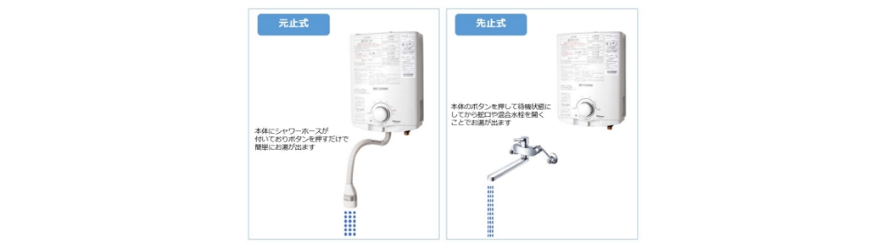 ご使用の湯沸かし器はどちらでしょうか？