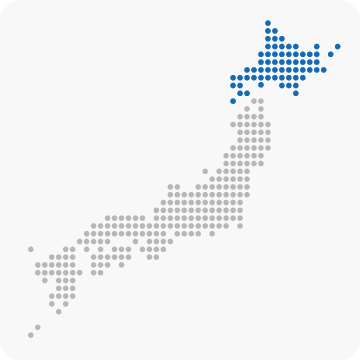 北海道を示している地図の画像