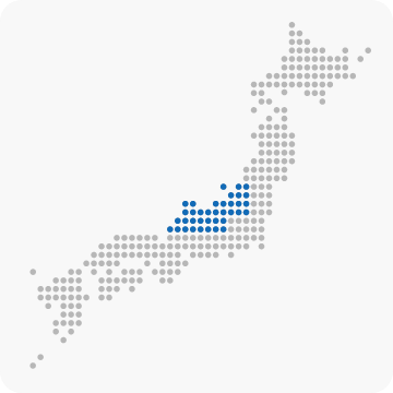 北陸地方を示している地図の画像