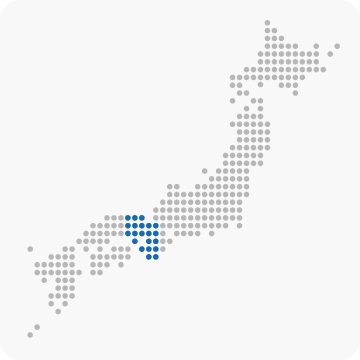 関西地方を示している地図の画像