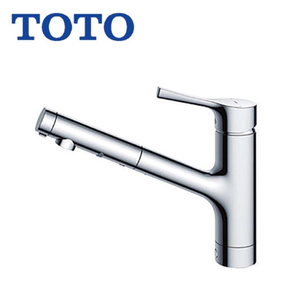 TOTO|キッチン台付シングル混合水栓（エコシングル、ハンドシャワー）