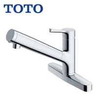 TOTO|キッチン台付シングル混合水栓（エコシングル、浄水カートリッジ内蔵、吐水切替）