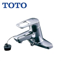 TOTO|洗面台付シングル混合水栓（エコシングル、ゴム栓）