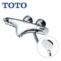 TOTO|壁付サーモスタット混合水栓（コンフォートウエーブクリック、めっき）